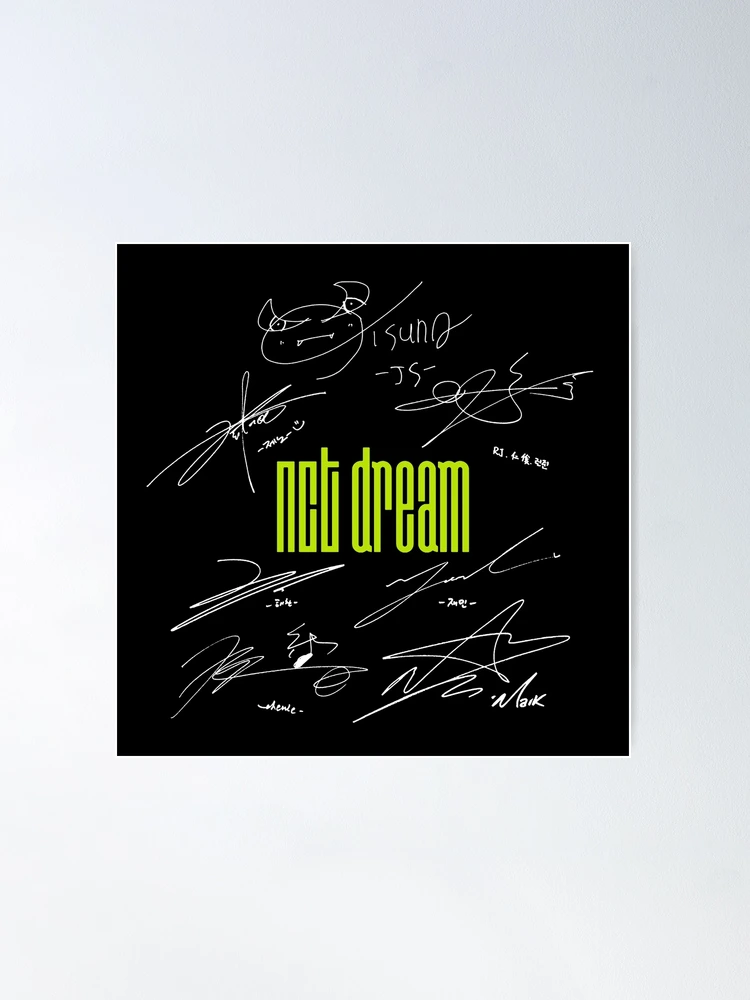 nct dream サイン入りポスター NCT DREAM - Signatures (black)