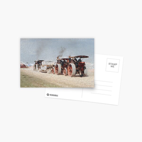 Steam heavy lift in pencil style Postcard