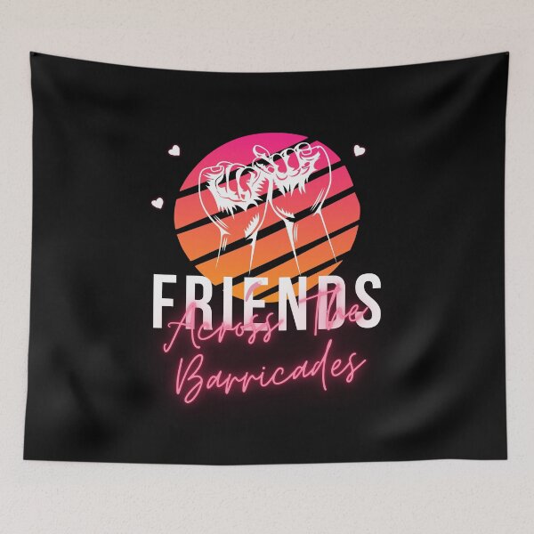 Item preview, FRIENDS ACROSS THE BARRICADES. designed and sold by ELEGANTRETRO.