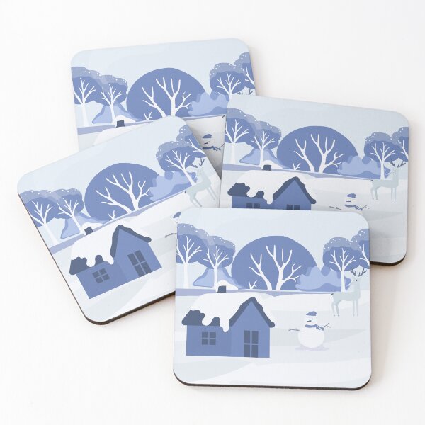 Item preview, Snowy day in a small town designed and sold by BeCreativeArts.
