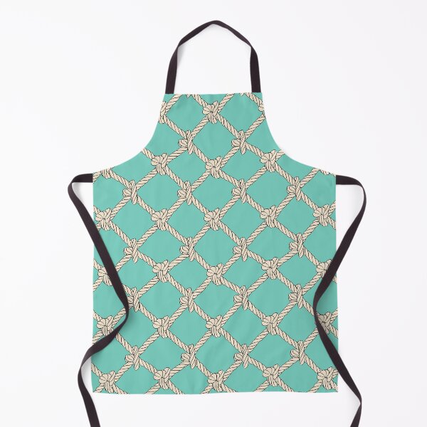 Item preview, Beige on Aqua Nautical Net Rope designed and sold by CreativeDraws42.