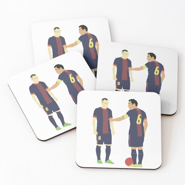 Item preview, Xavi & Andres Iniesta Barcelona Midfield Duo Maestro (Black) designed and sold by Jackshun.
