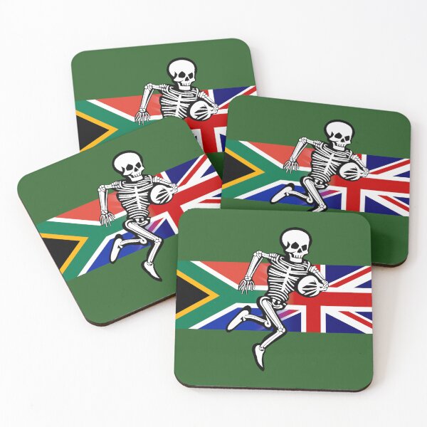Item preview, Rugby supporter SA & UK (flags & bones) designed and sold by SolidEarthArt.