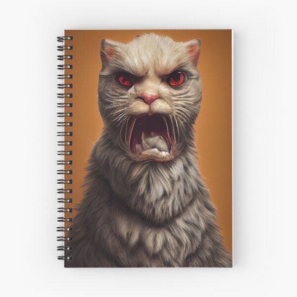 Item preview, Bad Evil Angry Screaming cat horror spooky funny creepy  designed and sold by ladarkepoque.