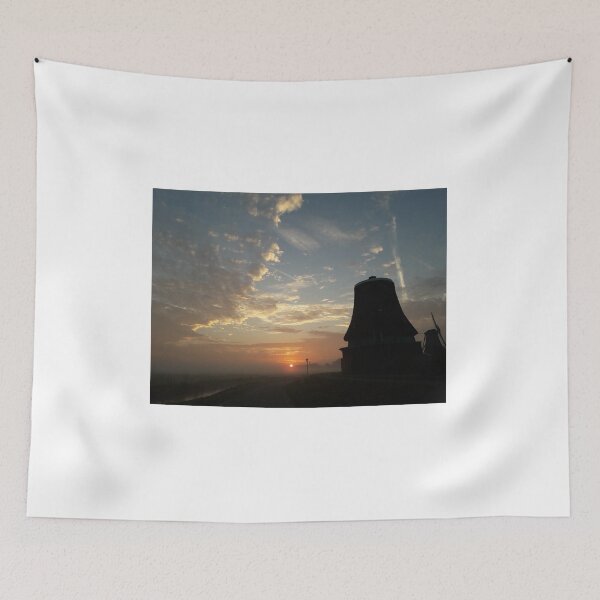 Item preview, Sunset fog Windmills Zaanse schans designed and sold by Designsbyalisa.