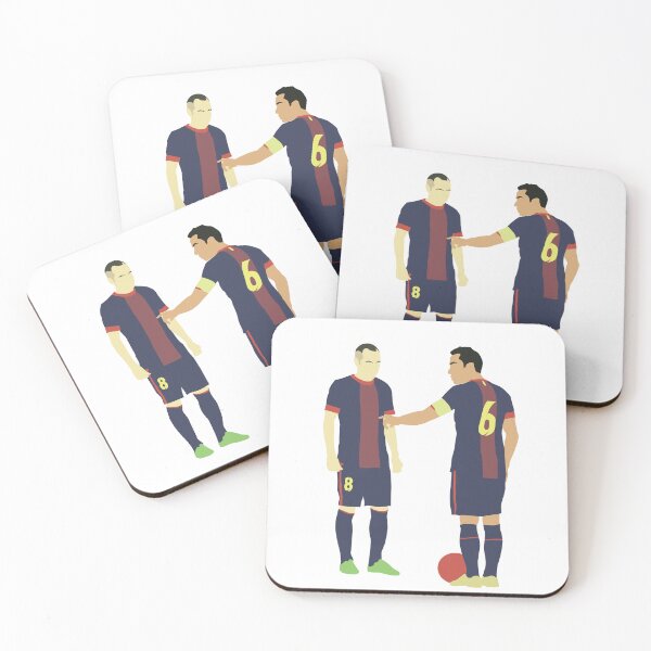 Item preview, Xavi & Andres Iniesta Barcelona Midfield Duo Maestro (White) designed and sold by Jackshun.