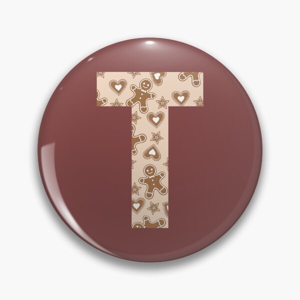 Item preview, Gingerbread Pattern Monogram Letter T designed and sold by Coffee Lifestyle.