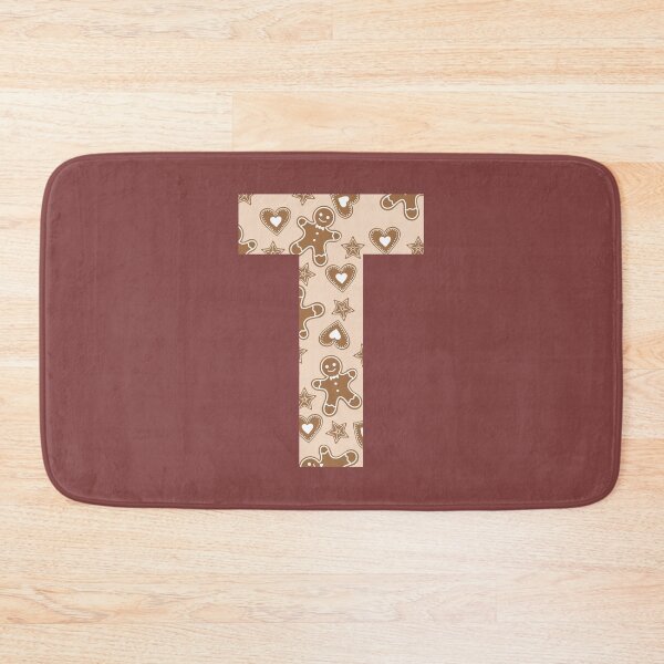 Item preview, Gingerbread Pattern Monogram Letter T designed and sold by Coffee Lifestyle.