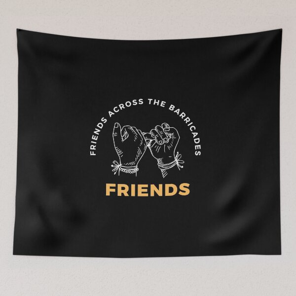 Item preview, FRIENDS ACROSS THE BARRICADES. designed and sold by ELEGANTRETRO.
