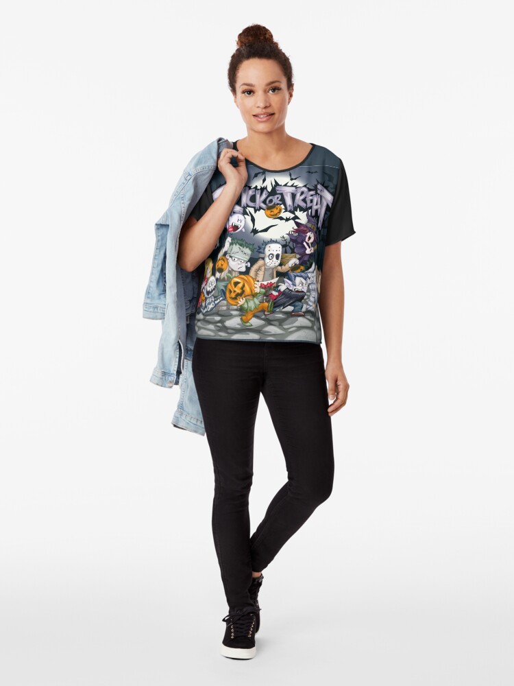 Alternate view of Trick or Treat - Monsters Ball! Chiffon Top
