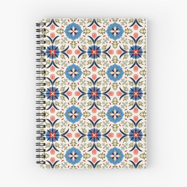 Item preview, Vintage Floral Tile - Green And Blue designed and sold by FloraDayDesign.