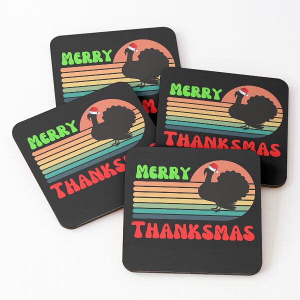Item preview, Retro Sunset Merry Thanksmas Turkey Thanksgiving Merry Xmas Colorful 2in1 designed and sold by 27th-Tee.