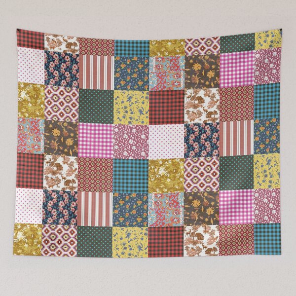 Item preview, Rustic Vintage Boho Farmhouse Country Patchwork Quilt Pattern  designed and sold by tanjica.