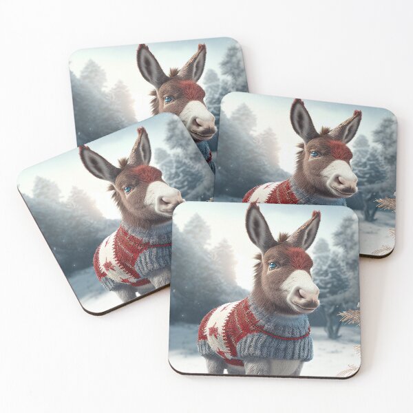 Item preview, Cute Christmas Donkey designed and sold by art8085.