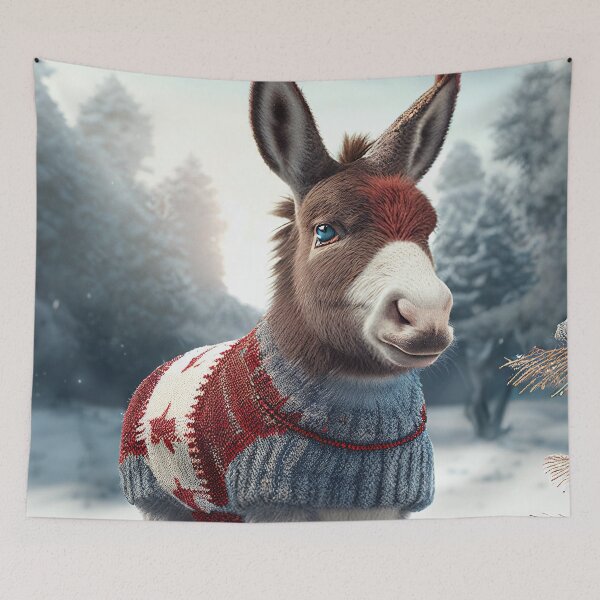 Item preview, Cute Christmas Donkey designed and sold by art8085.