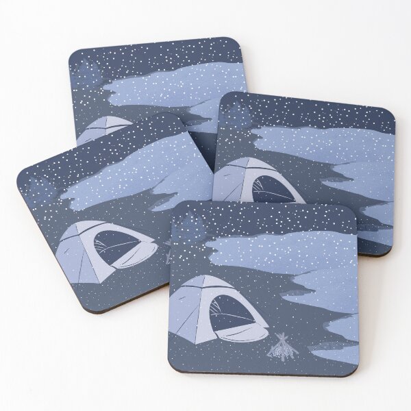 Item preview, Snowfall on a campsite designed and sold by BeCreativeArts.