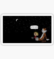 Calvin and Hobbes Night Sky Sticker