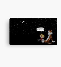 Calvin and Hobbes Night Sky Canvas Print