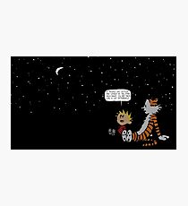 Calvin and Hobbes Night Sky Photographic Print