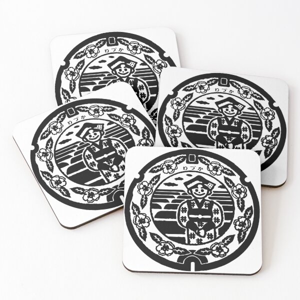 Item preview, Hospitality Japan depicted on manhole - Black designed and sold by mattraski.