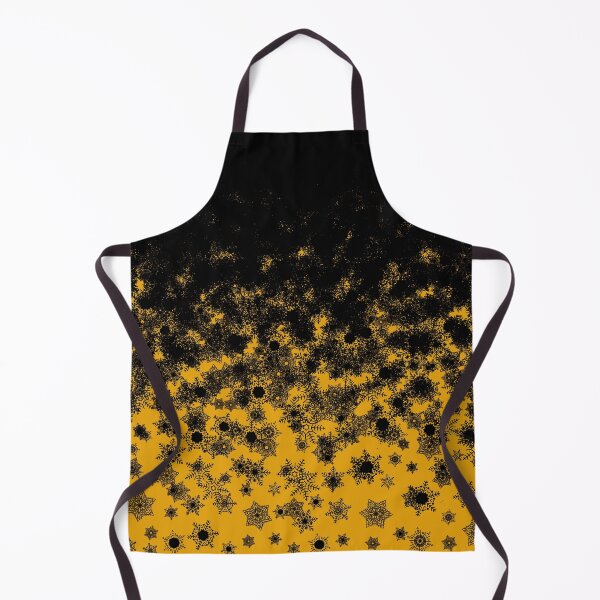 Item preview, Blizzard - Black snowflakes on a yellow background designed and sold by illustratious.