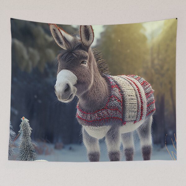 Item preview, Cute Christmas Donkey designed and sold by art8085.