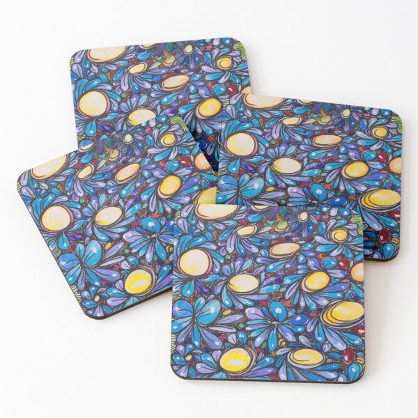 Item preview, blue Floral background designed and sold by Marco Varrone.
