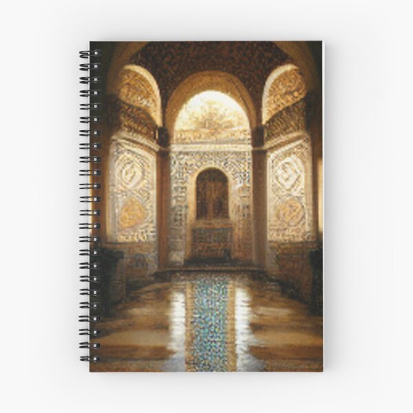 Item preview, Painting of Al-Hamra Palace /castle and ancient Arab Islamic architecture designed and sold by MaissaArt.