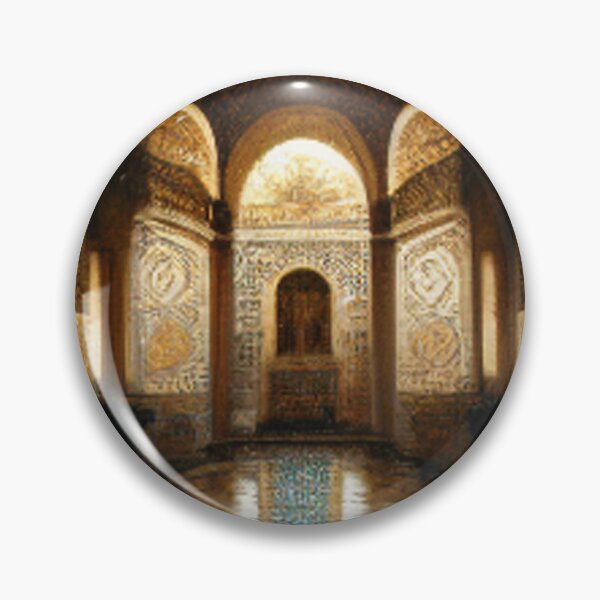 Item preview, Painting of Al-Hamra Palace /castle and ancient Arab Islamic architecture designed and sold by MaissaArt.