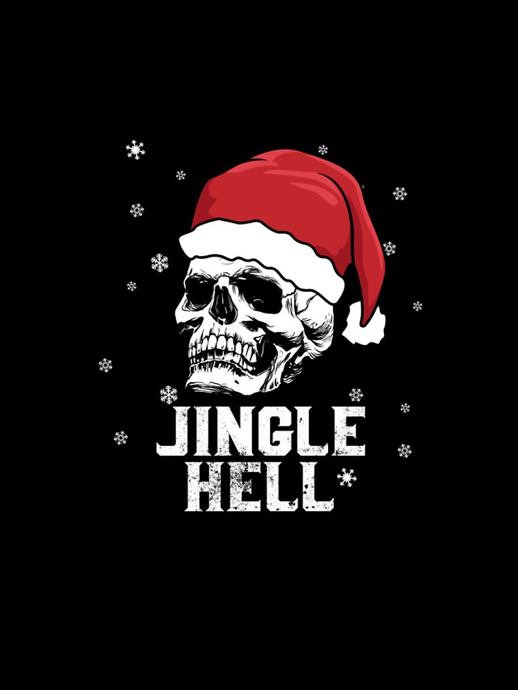 Aperçu 4 sur 4. Coque iPhone avec l'œuvre Christmas Skull Jingle Hell Funny Christmas Santa Skeleton Gear créée et vendue par DynamicDesign.
