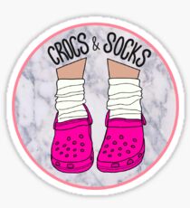 Crocs und Socken - Marmordruck Sticker