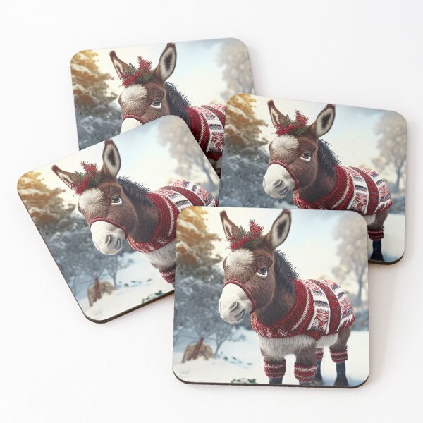 Item preview, Cute Christmas Donkey designed and sold by art8085.