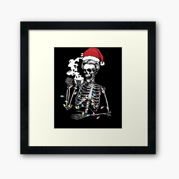 Artikel-Vorschau von Christmas Skeleton Drinking Coffee Women's Skeleton Gear, designt und verkauft von DynamicDesign.