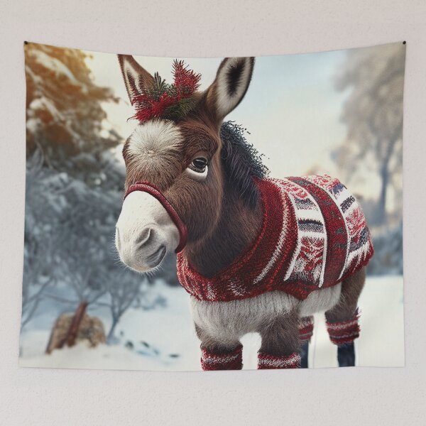 Item preview, Cute Christmas Donkey designed and sold by art8085.