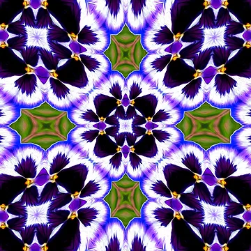 Artwork thumbnail, Violets Flower Pattern by Patternflower