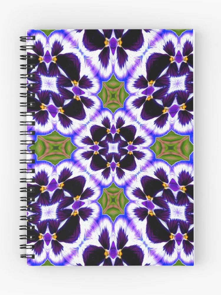 Thumbnail 1 of 3, Journal, Violets Flower Pattern designed and sold by Patternflower.