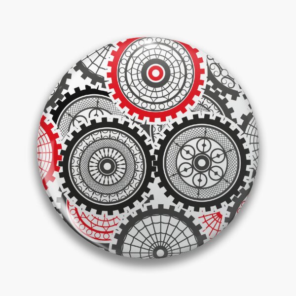 Item preview, red Seamless pattern gears designed and sold by obinsuma.
