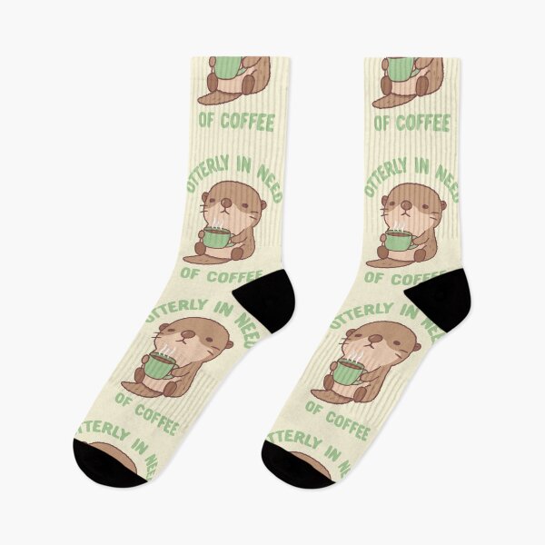 Item preview, Cute Otter Otterly In Need Of Coffee Funny designed and sold by rustydoodle.