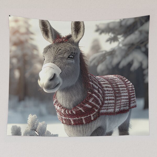 Item preview, Cute Christmas Donkey designed and sold by art8085.
