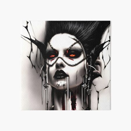Lámina rígida «Vampire Cyberpunk Goddess, Goth Design, Gothic Design