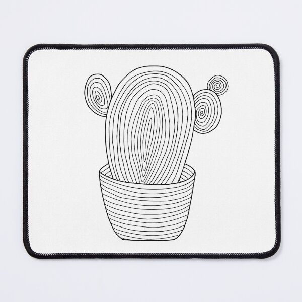 Item preview, Cactus Line Art - Simple Minimal Cactus Doodle designed and sold by Mrs-PenLine.