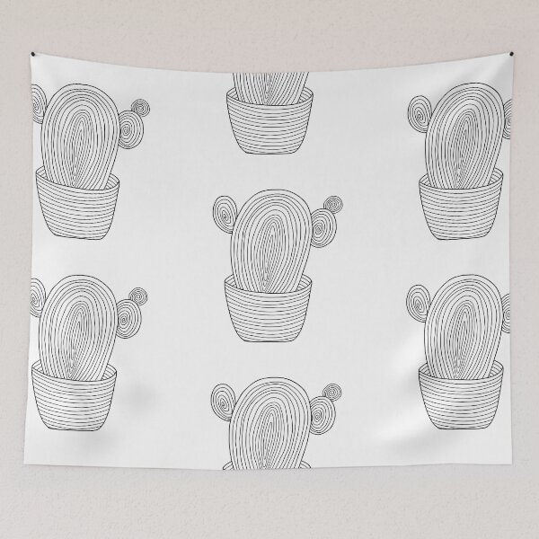 Item preview, Cactus Line Art  - Simple Minimal Cactus Doodle designed and sold by Mrs-PenLine.