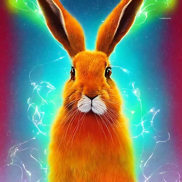 Artwork thumbnail, Rainbow Rabbit by DrawItOnce