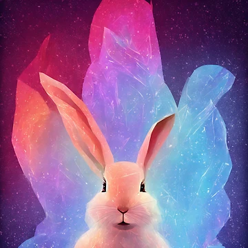 Artwork thumbnail, Rainbow Rabbit by DrawItOnce