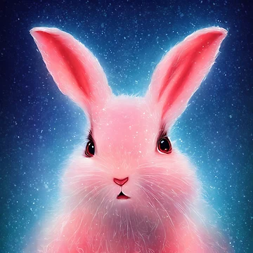 Artwork thumbnail, Rainbow Rabbit by DrawItOnce