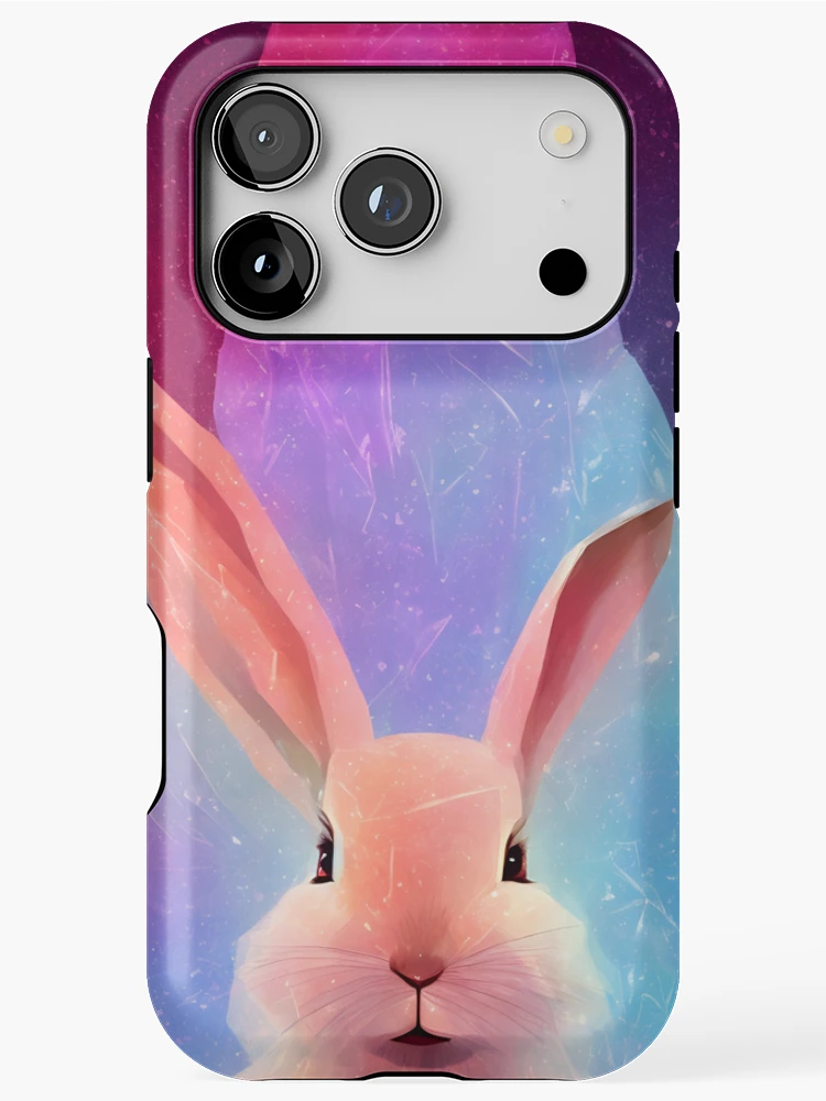Thumbnail 1 of 4, iPhone Case, Rainbow Rabbit designed and sold by DrawItOnce.