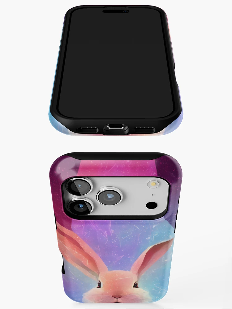 Thumbnail 3 of 4, iPhone Case, Rainbow Rabbit designed and sold by DrawItOnce.