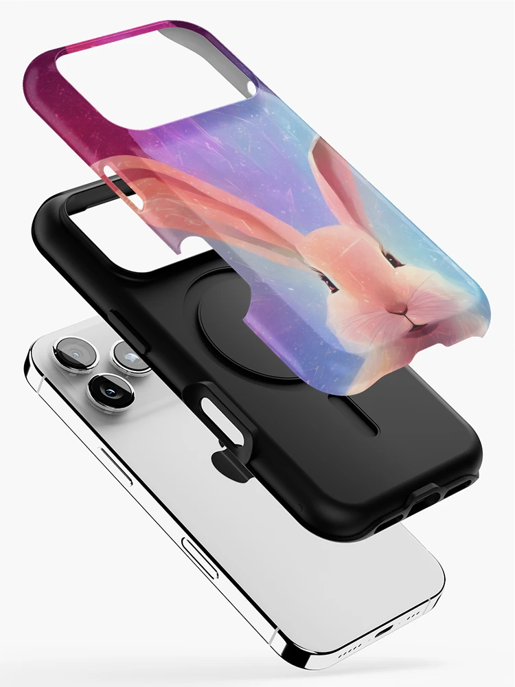 Thumbnail 2 of 4, iPhone Case, Rainbow Rabbit designed and sold by DrawItOnce.