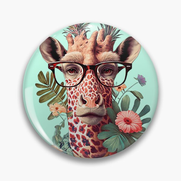 Item preview, Colorful giraffe with a flower growing up from a colorful suit  designed and sold by Tuko Designs.