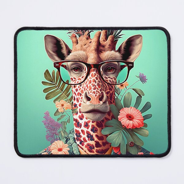 Item preview, Colorful giraffe with a flower growing up from a colorful suit  designed and sold by Tuko Designs.